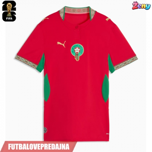 Lacne Ženy Futbalové dres Maroko MS 2026 Krátky Rukáv - Domáci